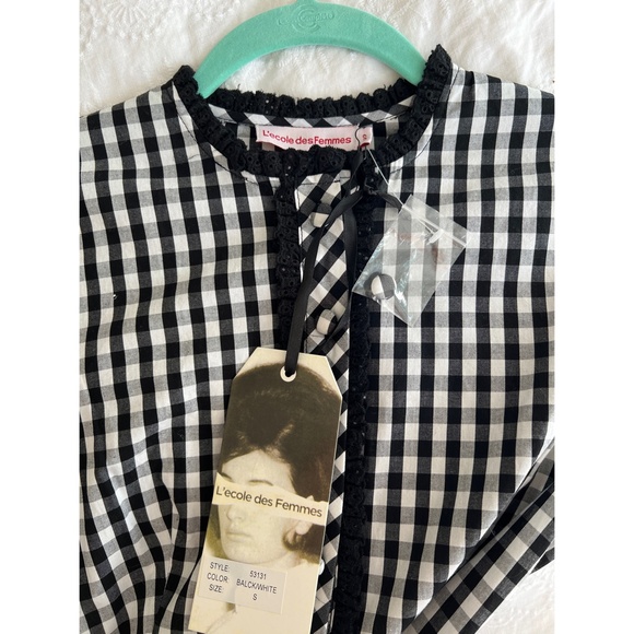 L'ecole des Femmes Gingham Loire Valley Dress NWT - Picture 4 of 4